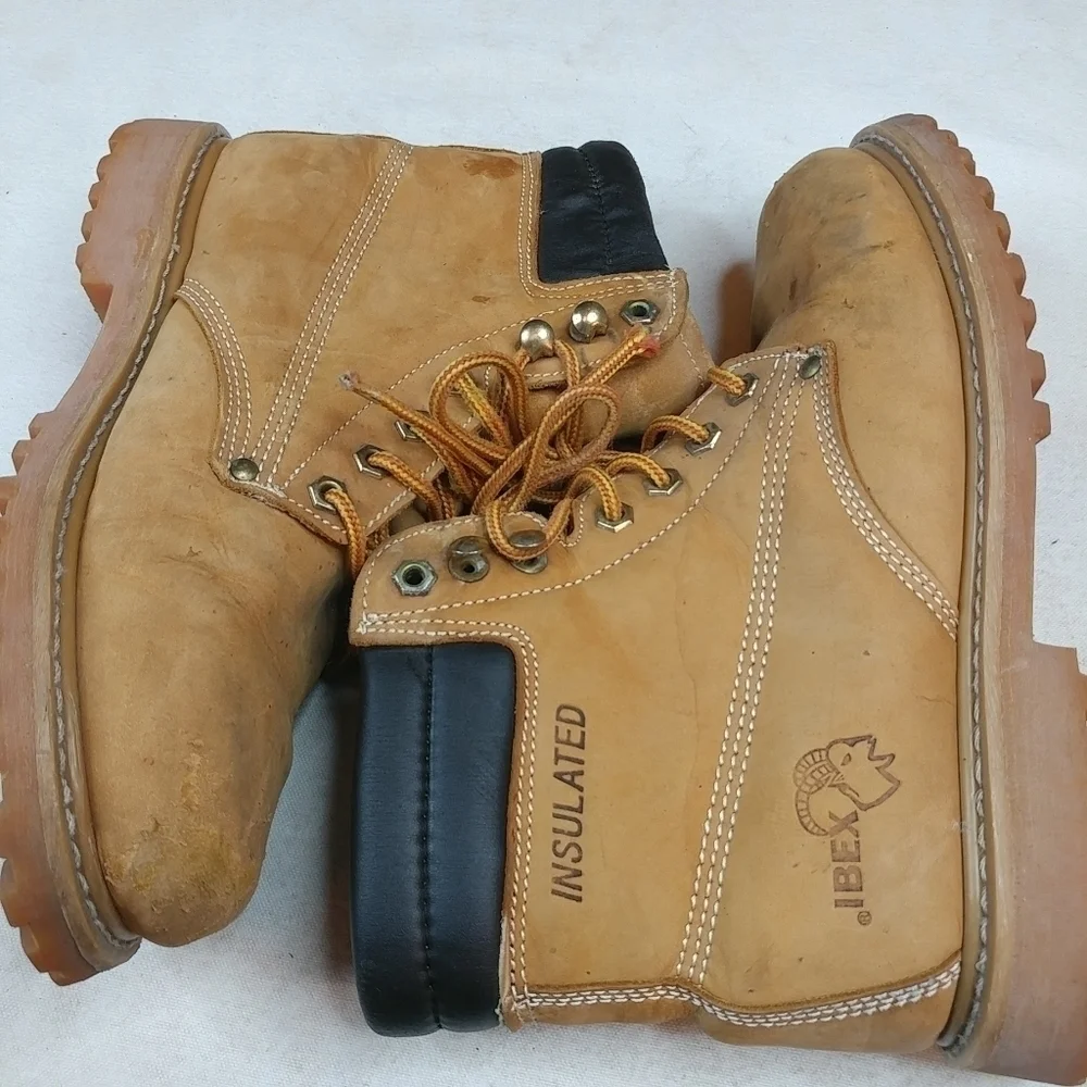 IBEX Tan Brown Insulated Lace Up Leather Cold Weat